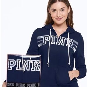 VS Pink Full-Zip Hoodie & Leggings